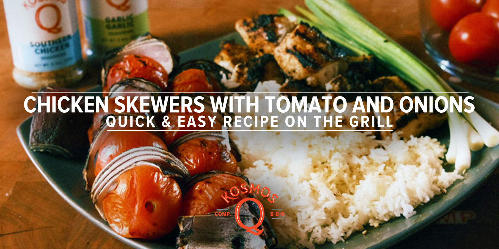 Chicken Skewers with Tomatoes and Onions