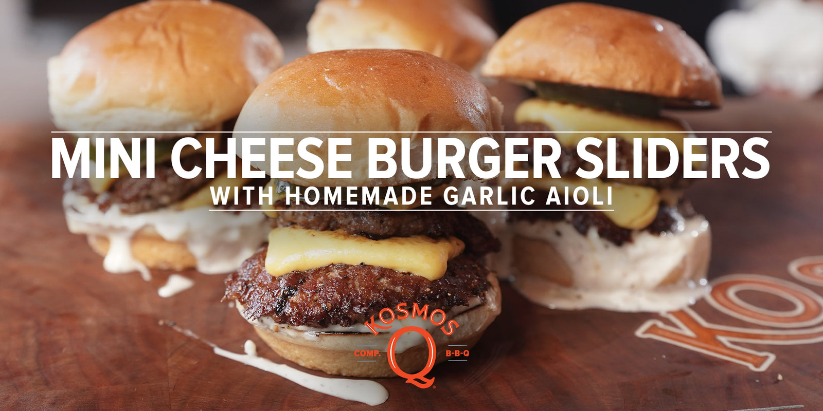 Mini Cheese Burger Sliders w/ Garlic Aioli