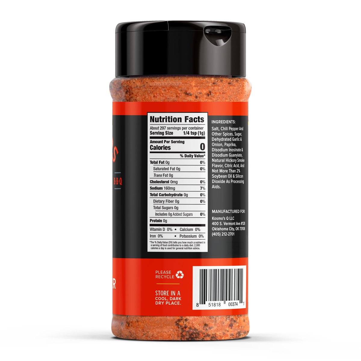 Kosmo's Q Barbecue Rubs Cow Cover HOT Rub