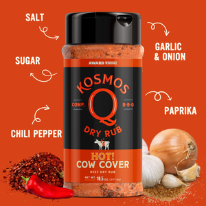 Kosmo's Q Barbecue Rubs Shaker Cow Cover HOT Rub