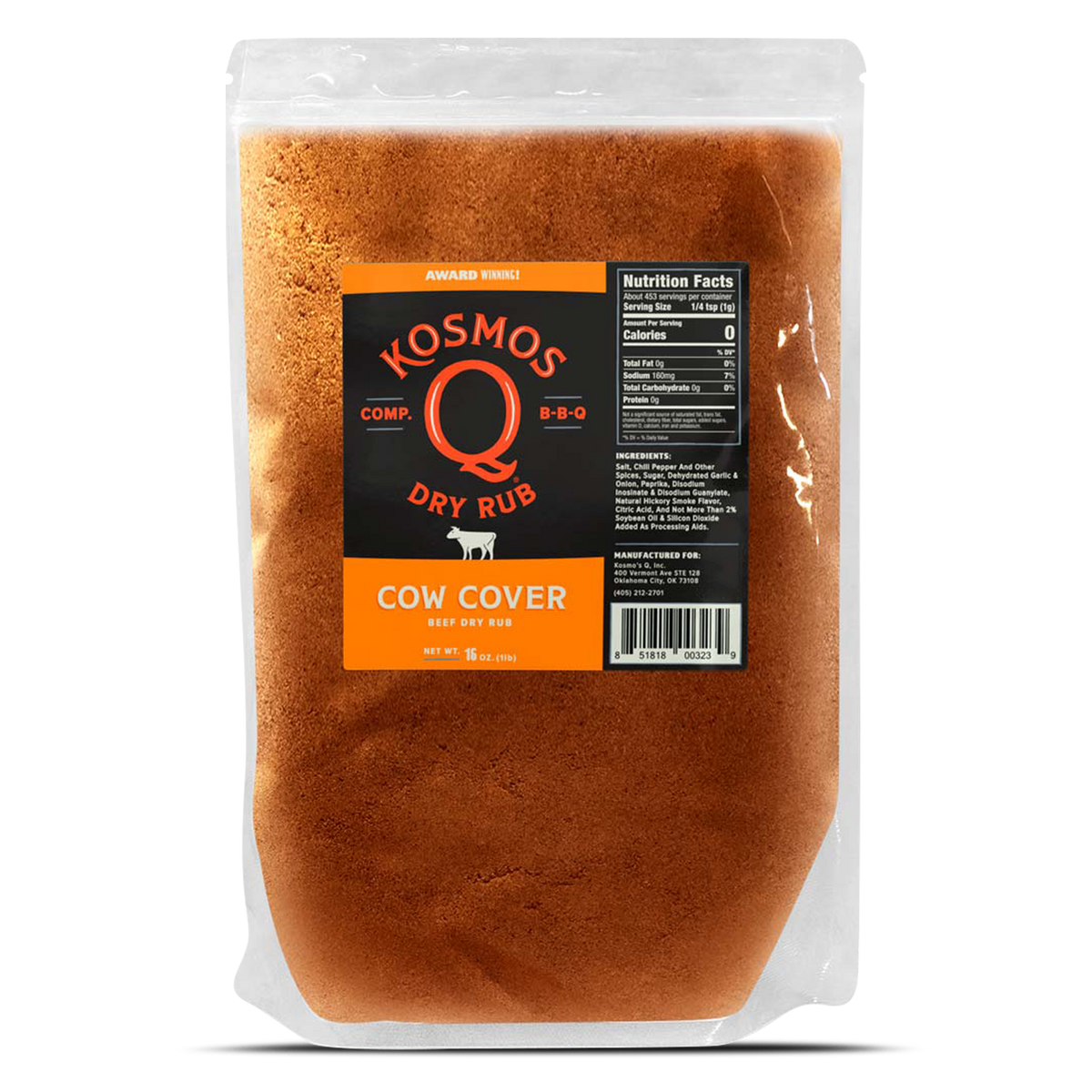 Kosmo's Q Barbecue Rubs Cow Cover Rub