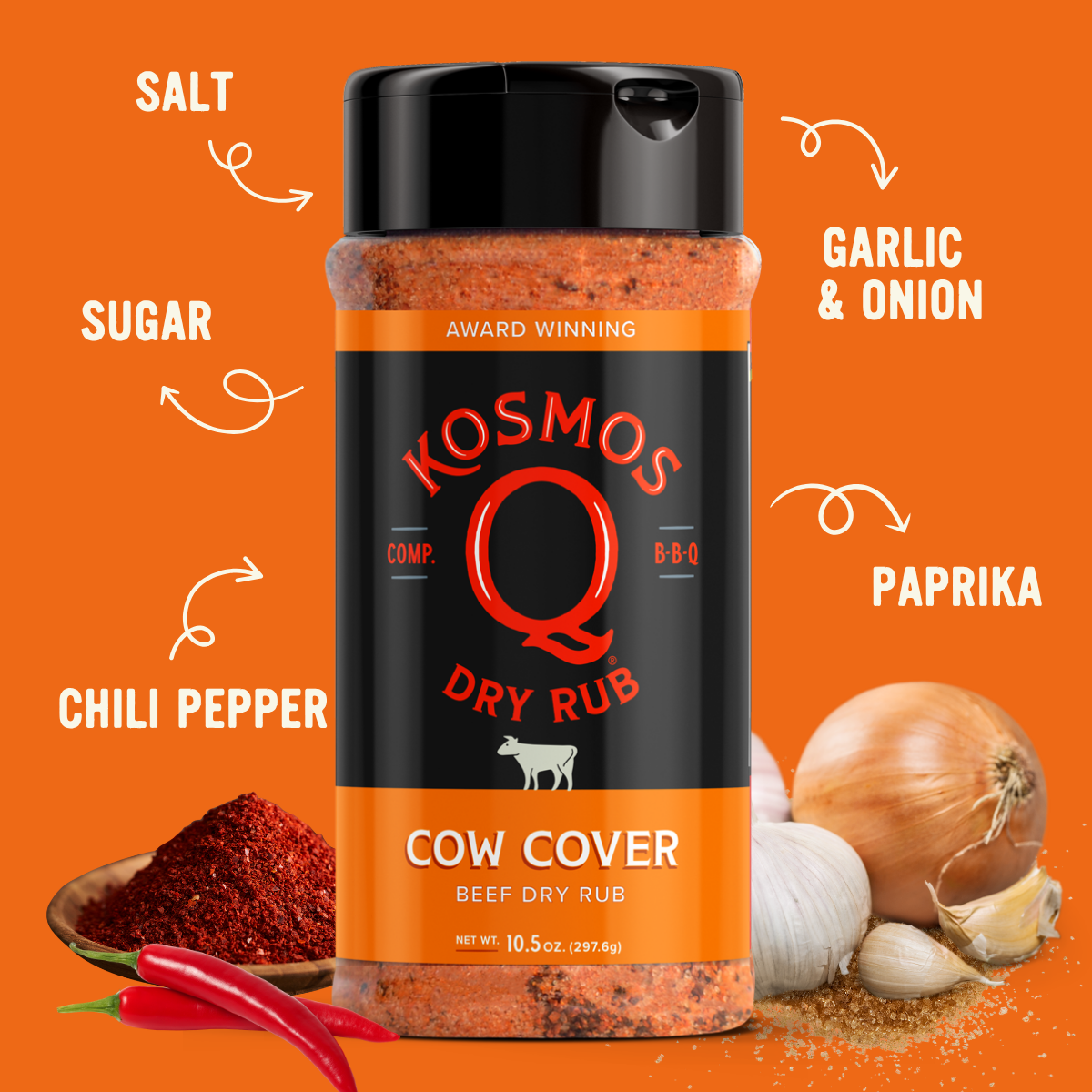 Kosmo's Q Barbecue Rubs Cow Cover Seasoning Rub