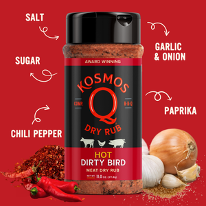 Kosmo's Q Barbecue Rubs Shaker Dirty Bird HOT Rub