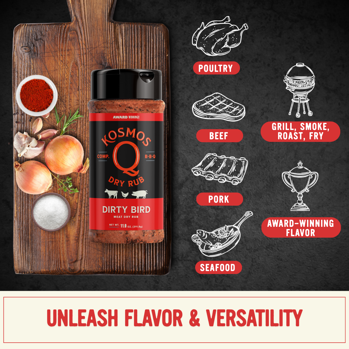 Kosmo's Q Barbecue Rubs Dirty Bird Rub