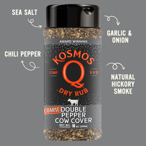 Kosmo's Q Barbecue Rubs 1 Shaker Double Pepper COARSE Cow Cover Rub