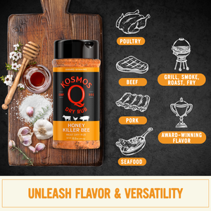 Kosmo's Q Barbecue Rubs Shaker Killer Bee Honey Rub
