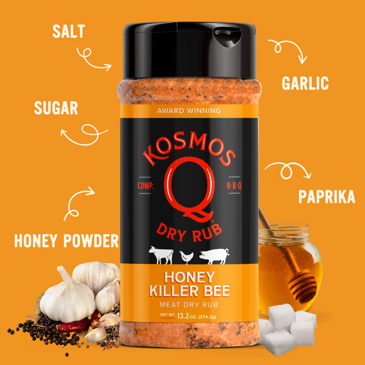 Kosmo's Q Barbecue Rubs Honey Killer Bee Rub