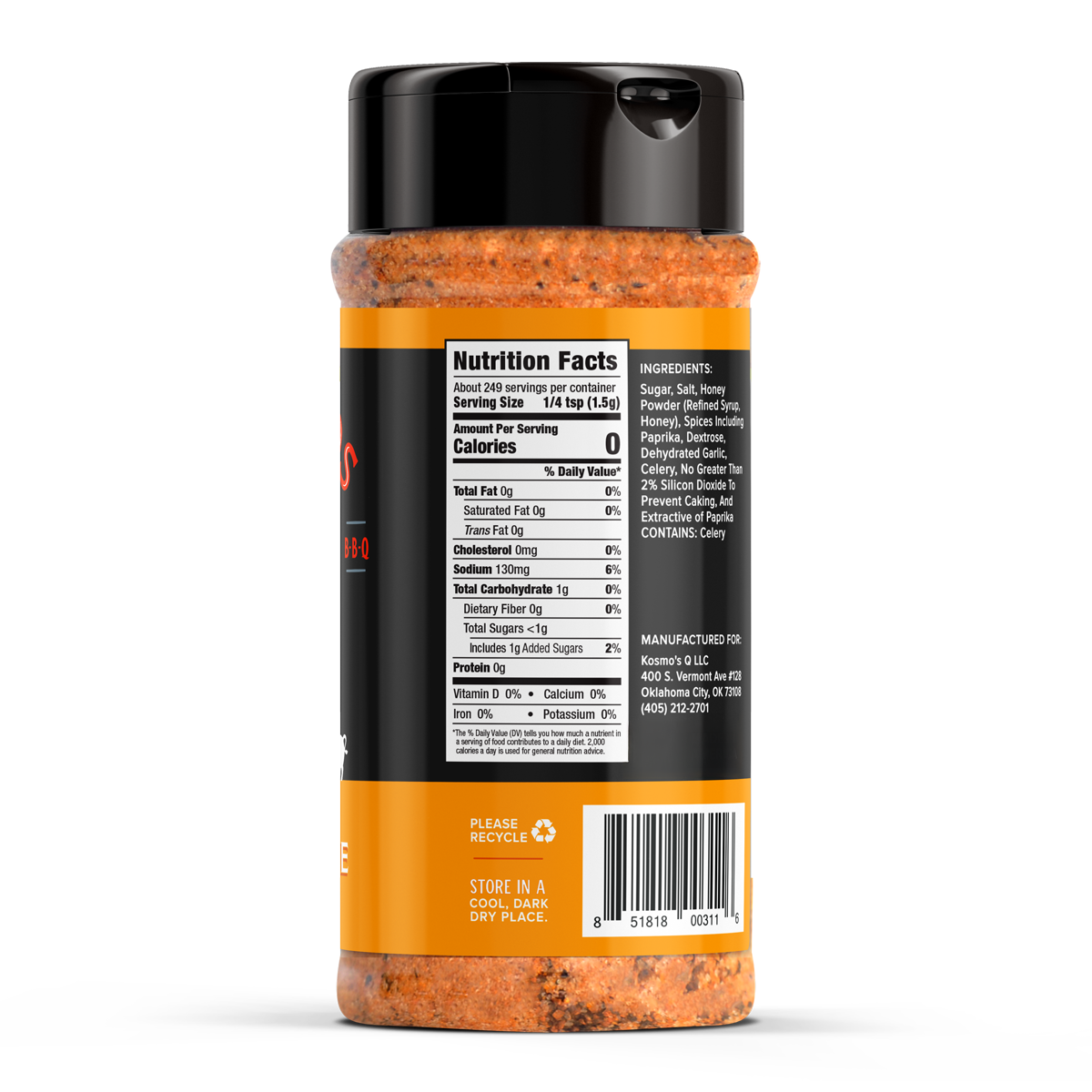 Kosmo's Q Barbecue Rubs Killer Bee Honey Rub
