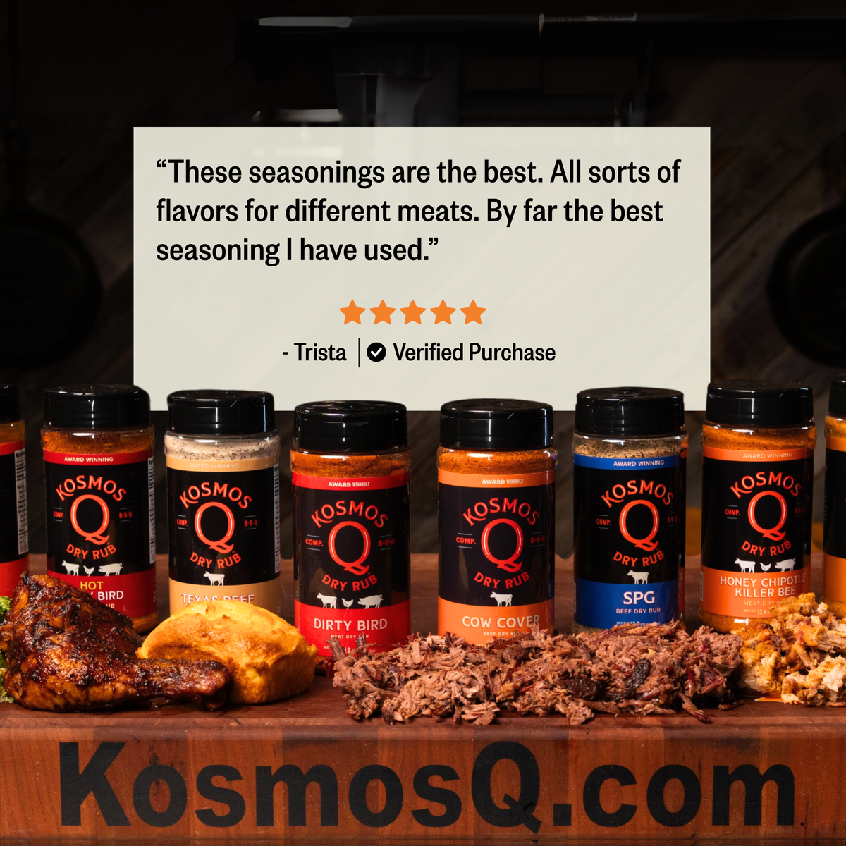 Kosmo's Q Barbecue Rubs Rub Combo Shakers - 8 Pack