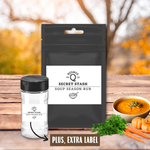 Kosmo's Q Barbecue Rubs Single Bag + Empty Shaker + Extra Label The Kosmos Q Lab Secret Stash: Soup Season Rub