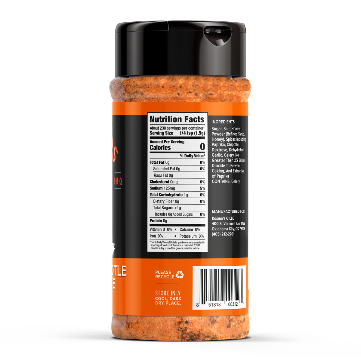 Kosmo's Q Barbecue Rubs Spicy Killer Bee Chipotle Honey Rub