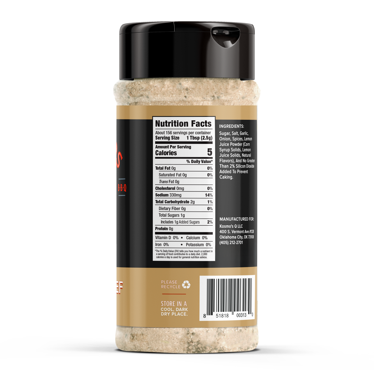 Kosmo's Q Barbecue Rubs Texas Beef Rub
