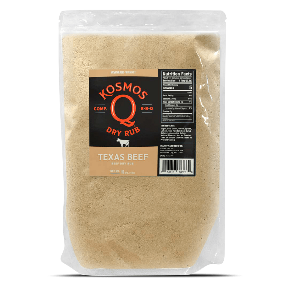 Kosmo's Q Barbecue Rubs Texas Beef Rub