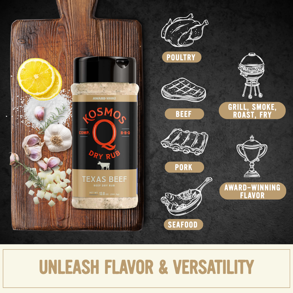 Kosmo's Q Barbecue Rubs Texas Beef Rub