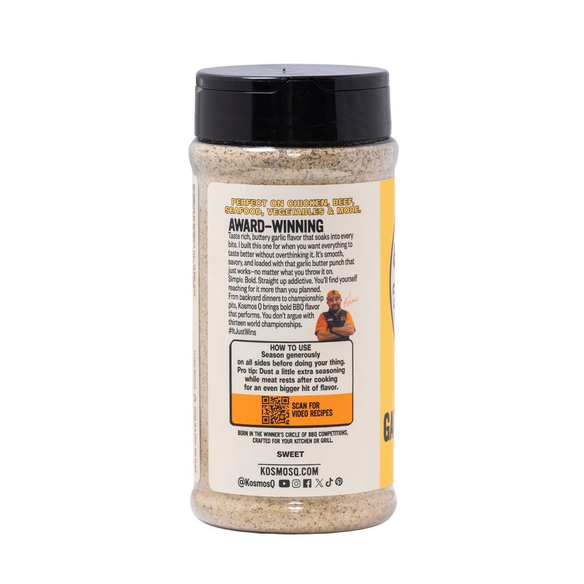 Kosmo's Q Barbecue Rubs Texas Garlic Butter Seasoning Blend