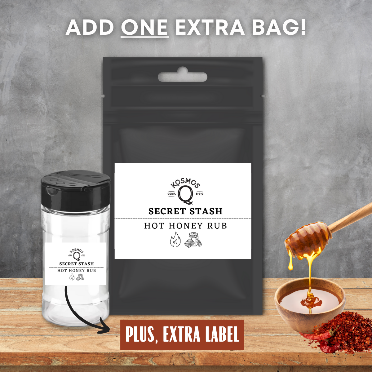 Kosmo's Q Barbecue Rubs The Kosmos Q Lab Hot Honey Rub - DOUBLE YOUR ORDER!