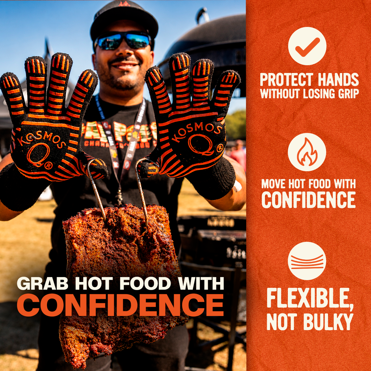 Kosmo's Q BBQ Accessories Heat-Resistant Grill Gloves