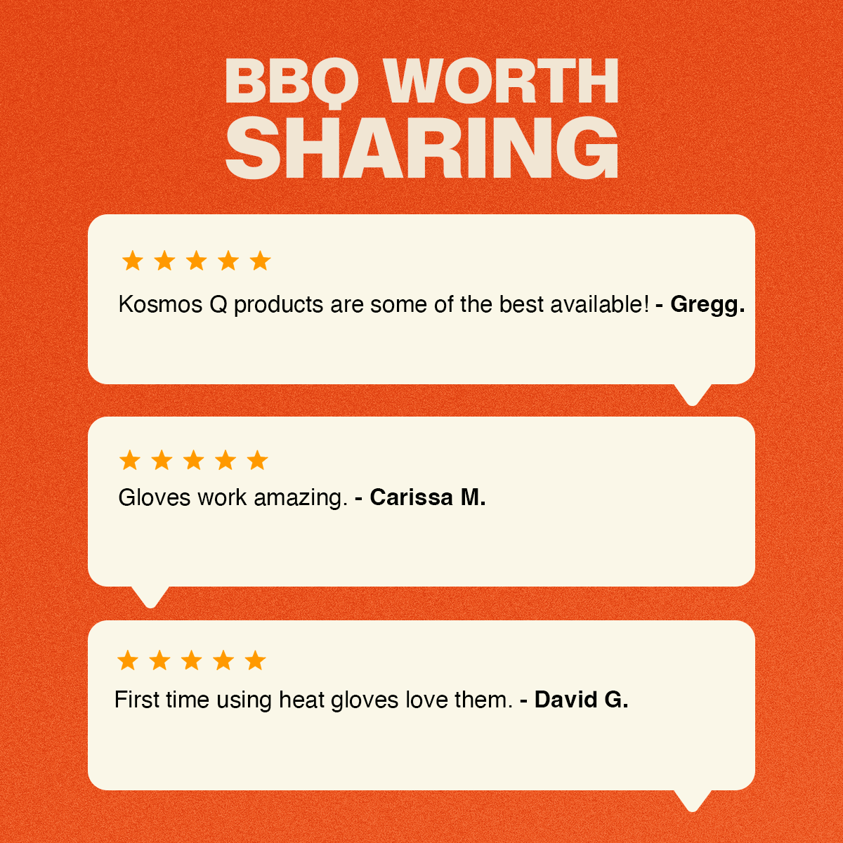 Kosmo's Q BBQ Accessories Orange Heat-Resistant Gloves