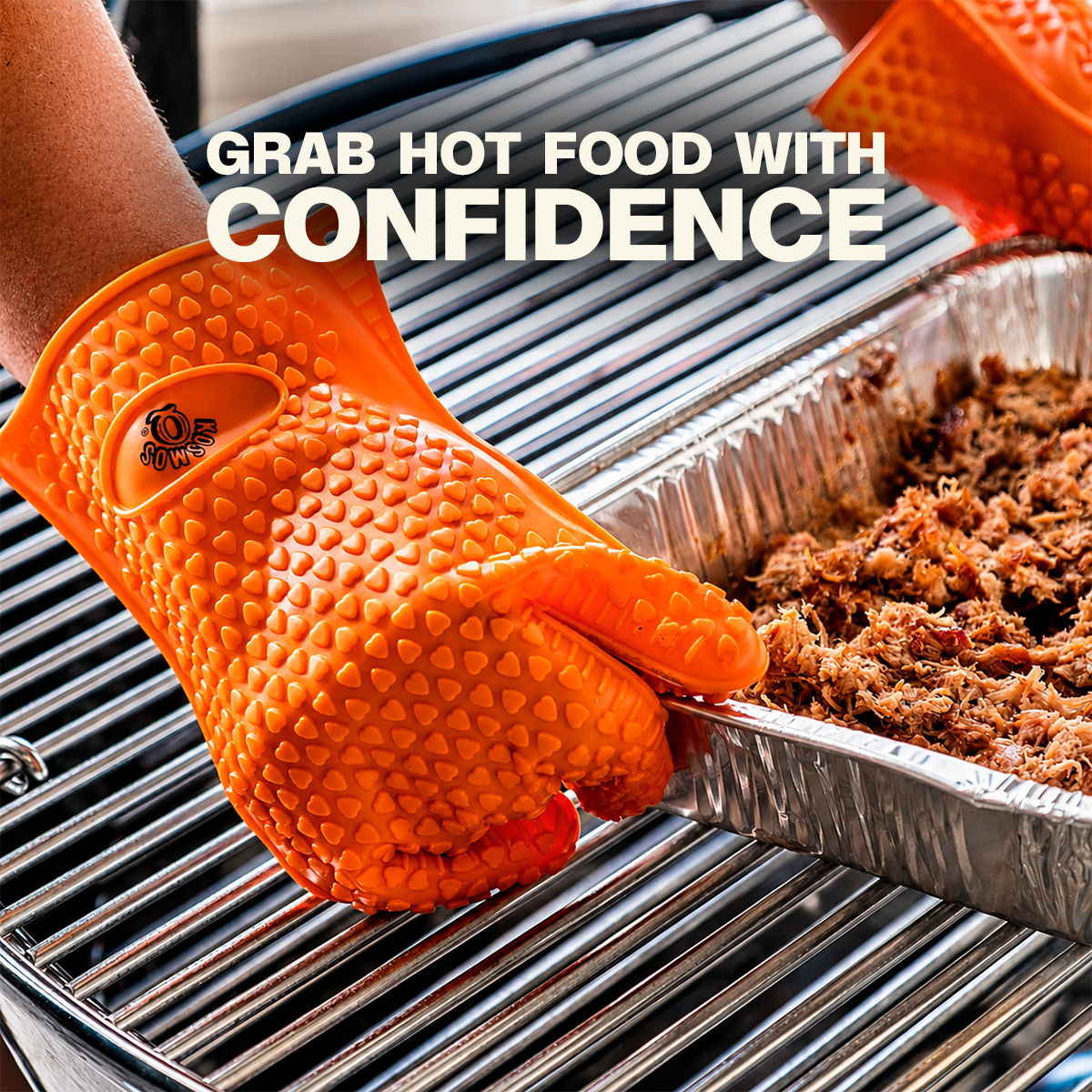 Kosmo's Q BBQ Accessories Orange Heat-Resistant Gloves