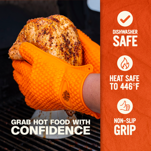 Kosmo's Q BBQ Accessories Orange Heat-Resistant Gloves