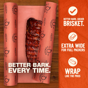 Kosmo's Q BBQ Accessories Pink/Peach Butcher Paper - 24"X200'  | FDA Approved, Made in USA