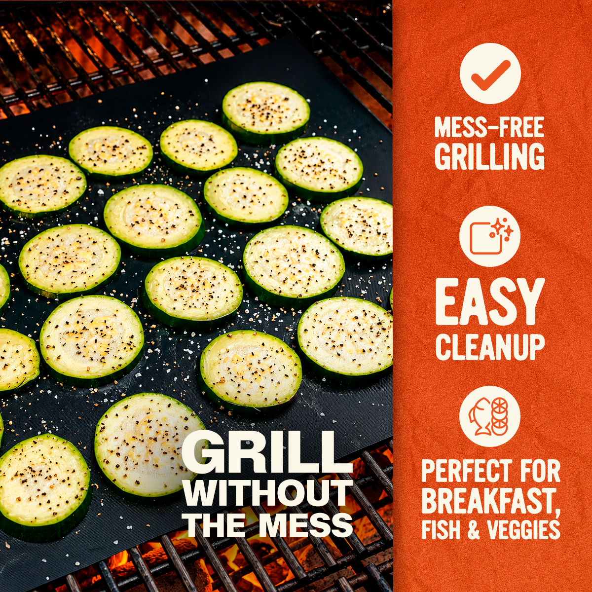 Kosmo's Q BBQ Accessories Solid Grill Mat