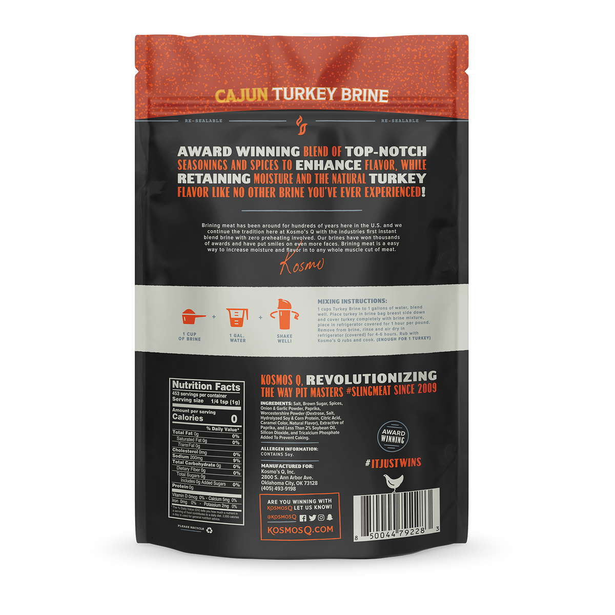 Kosmo's Q Brines and Soaks Cajun Turkey Brine