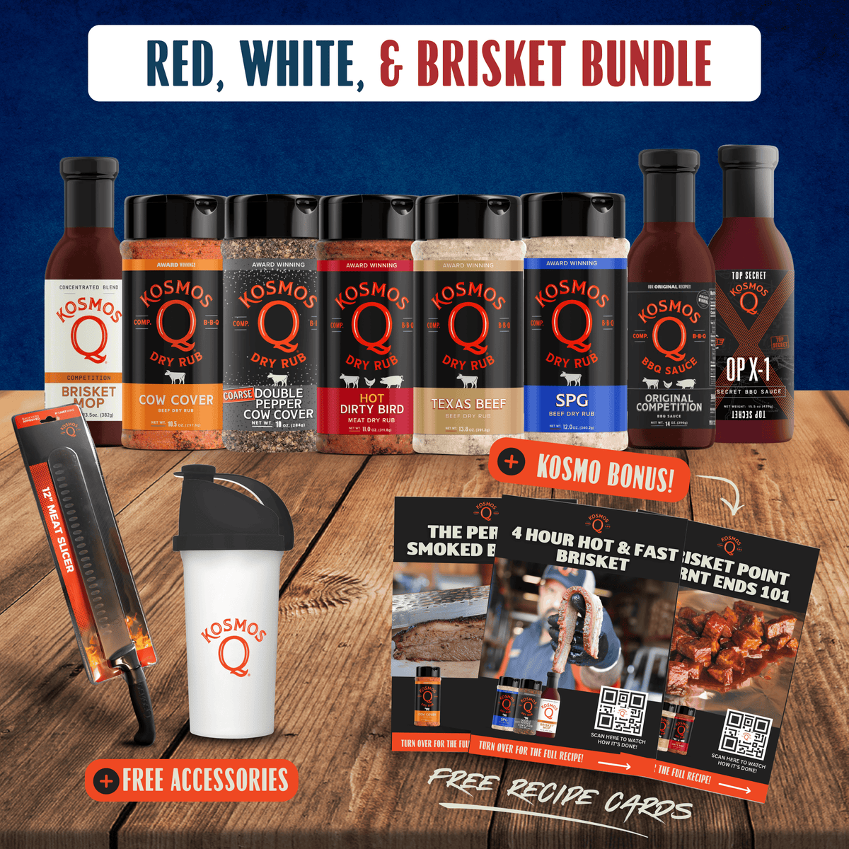 Kosmo's Q Recipe Bundles Red, White, &amp; Brisket Bundle
