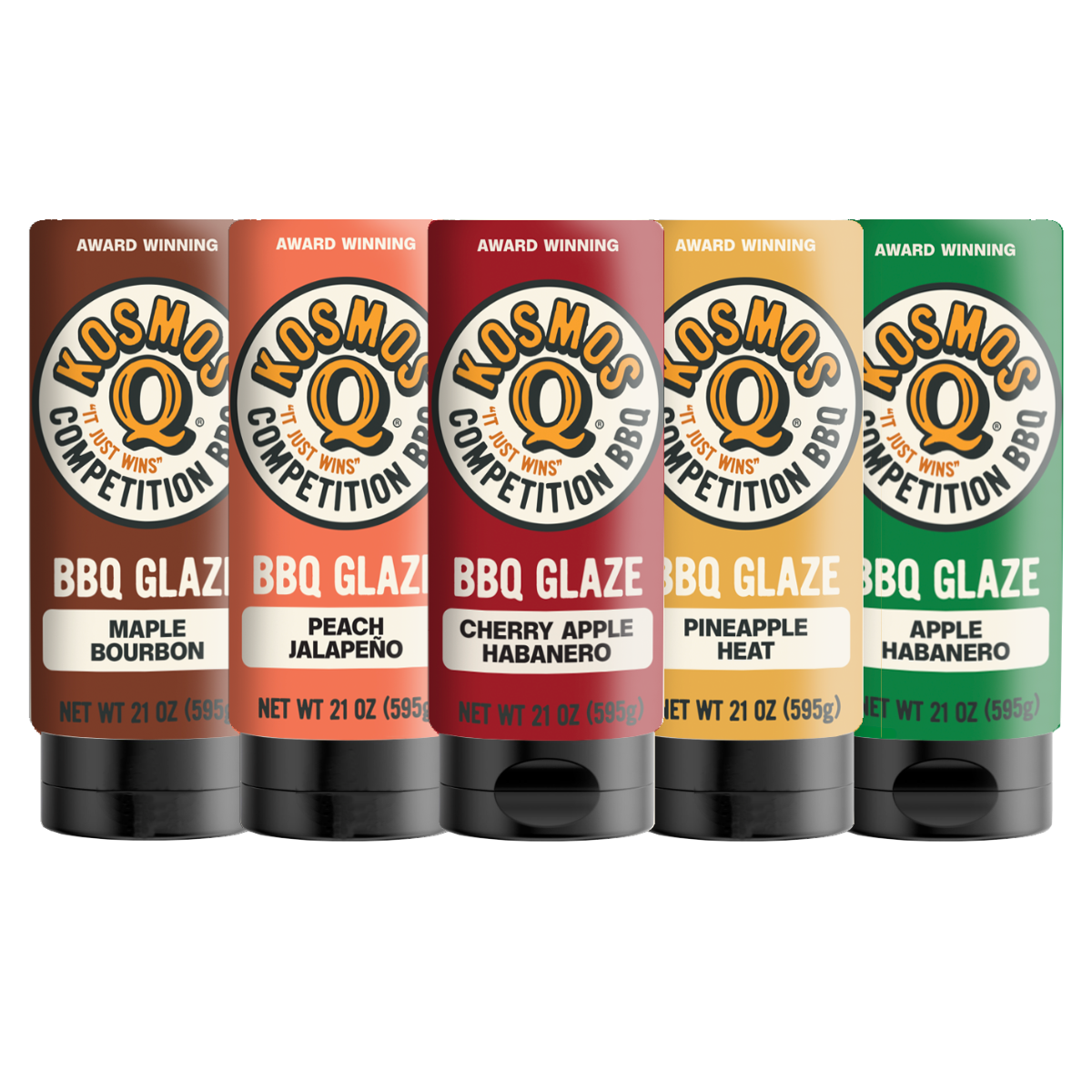 Kosmo's Q Rib Glaze™ Kosmos BBQ Glaze Five-Pack Combo