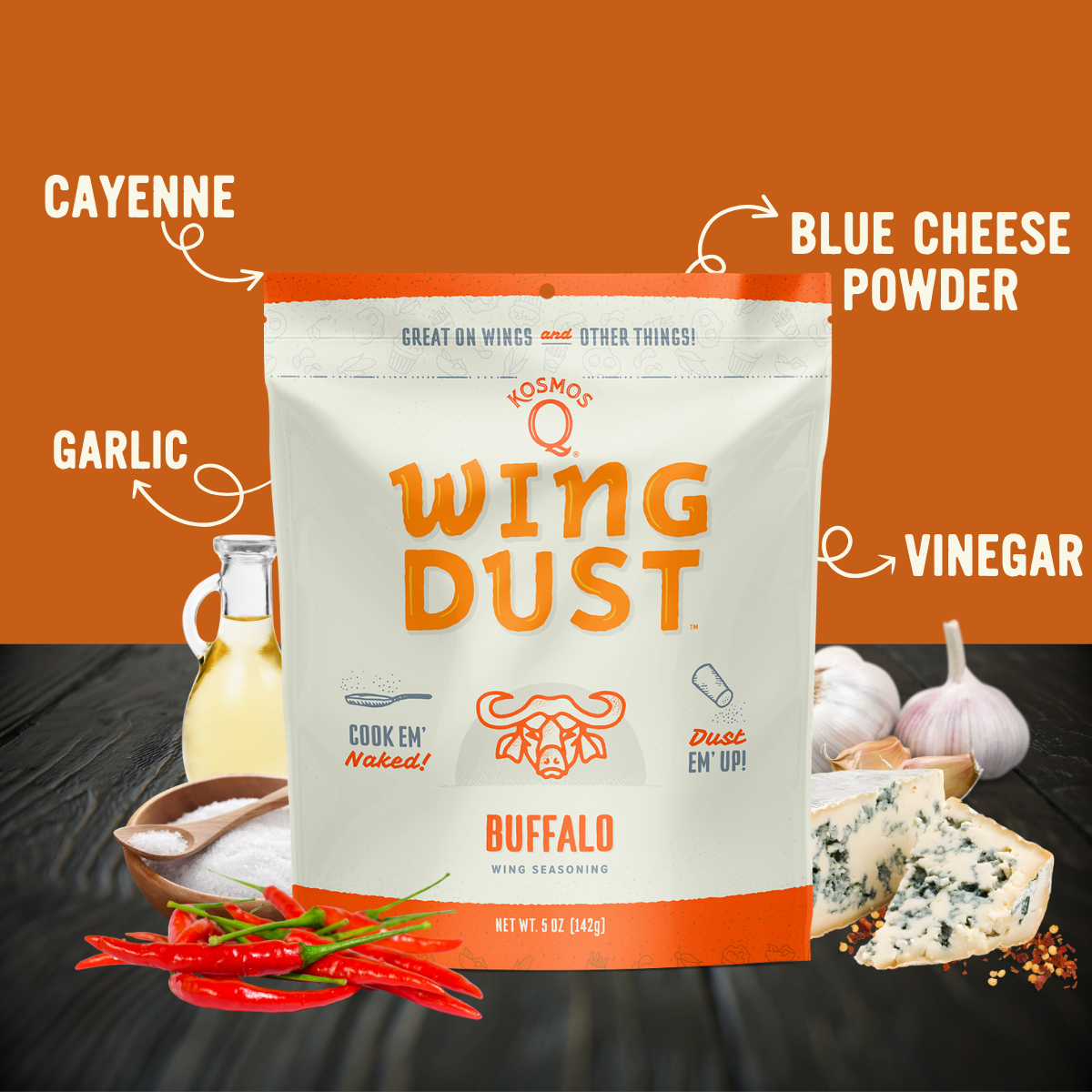 Kosmo's Q Wing Dust® Buffalo Wing Seasoning