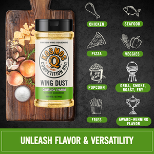 Kosmo's Q Wing Dust® Three Shakers Garlic Parm Wing Seasoning