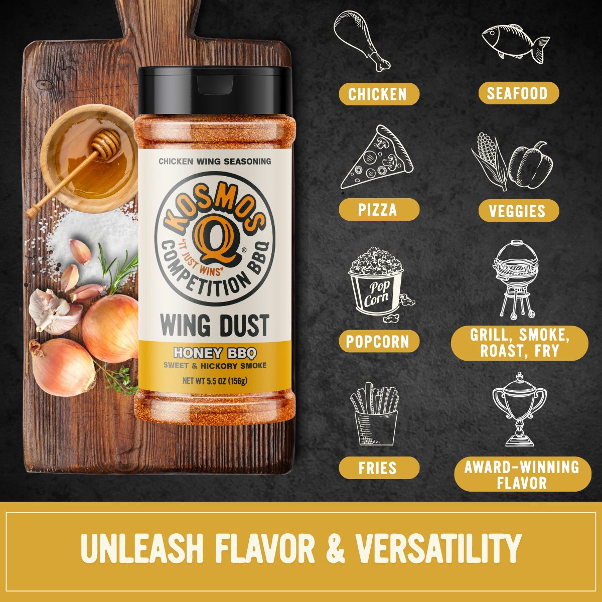 Kosmo's Q Wing Dust® Honey Barbecue Wing Seasoning