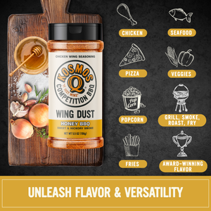 Kosmo's Q Wing Dust® Three Shakers Honey Barbecue Wing Seasoning