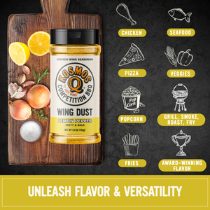 Kosmo's Q Wing Dust® Three Shakers Lemon Pepper Wing Seasoning