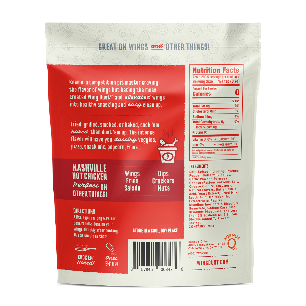 Kosmo's Q Wing Dust® Nashville Hot Wing Seasoning