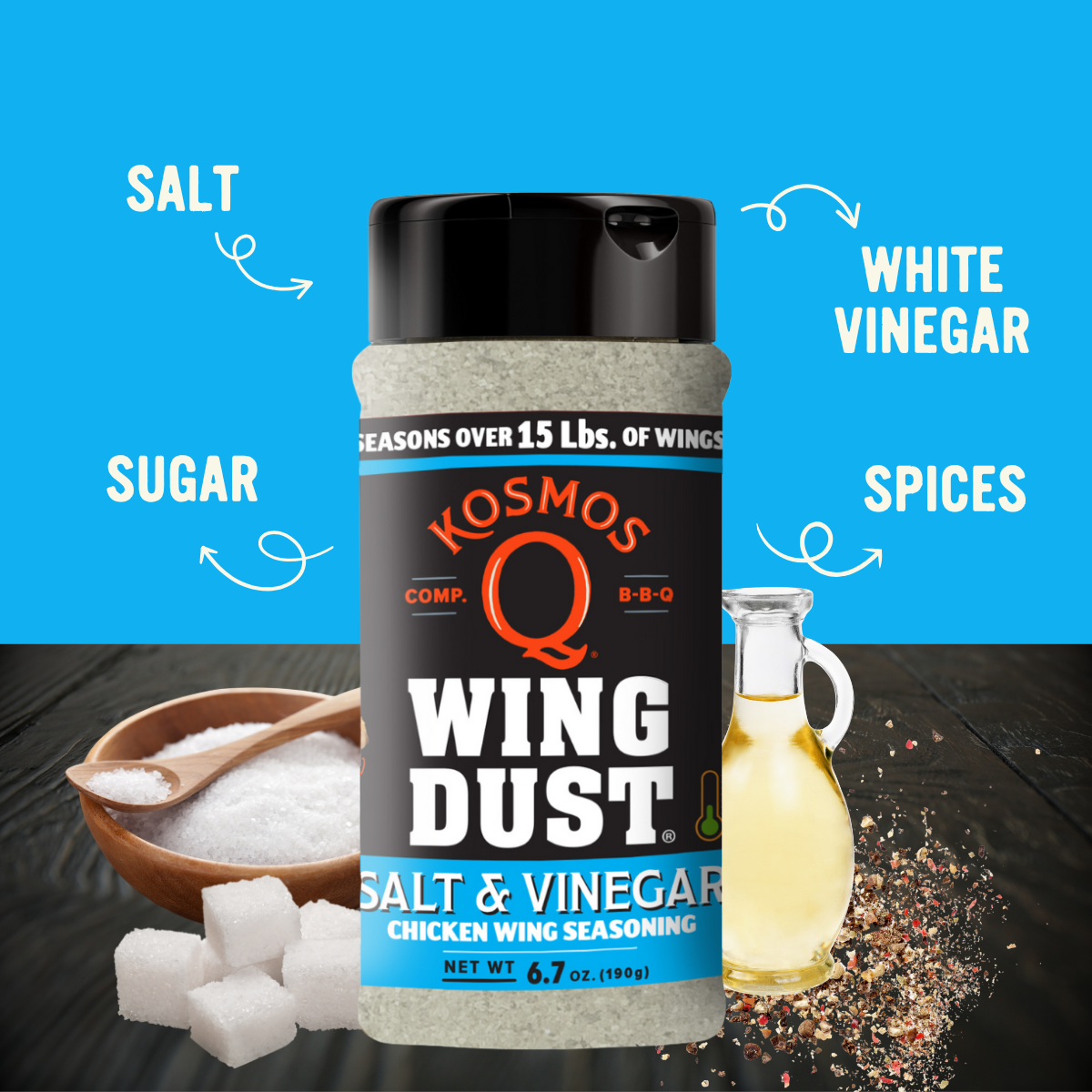Kosmo's Q Wing Dust® Salt &amp; Vinegar Wing Seasoning