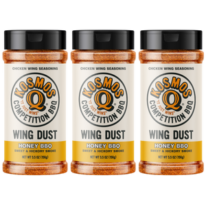 Kosmo's Q Wing Dust® Three Shakers Honey Barbecue Wing Seasoning