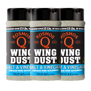 Kosmo's Q Wing Dust® Three Shakers Salt &amp; Vinegar Wing Seasoning