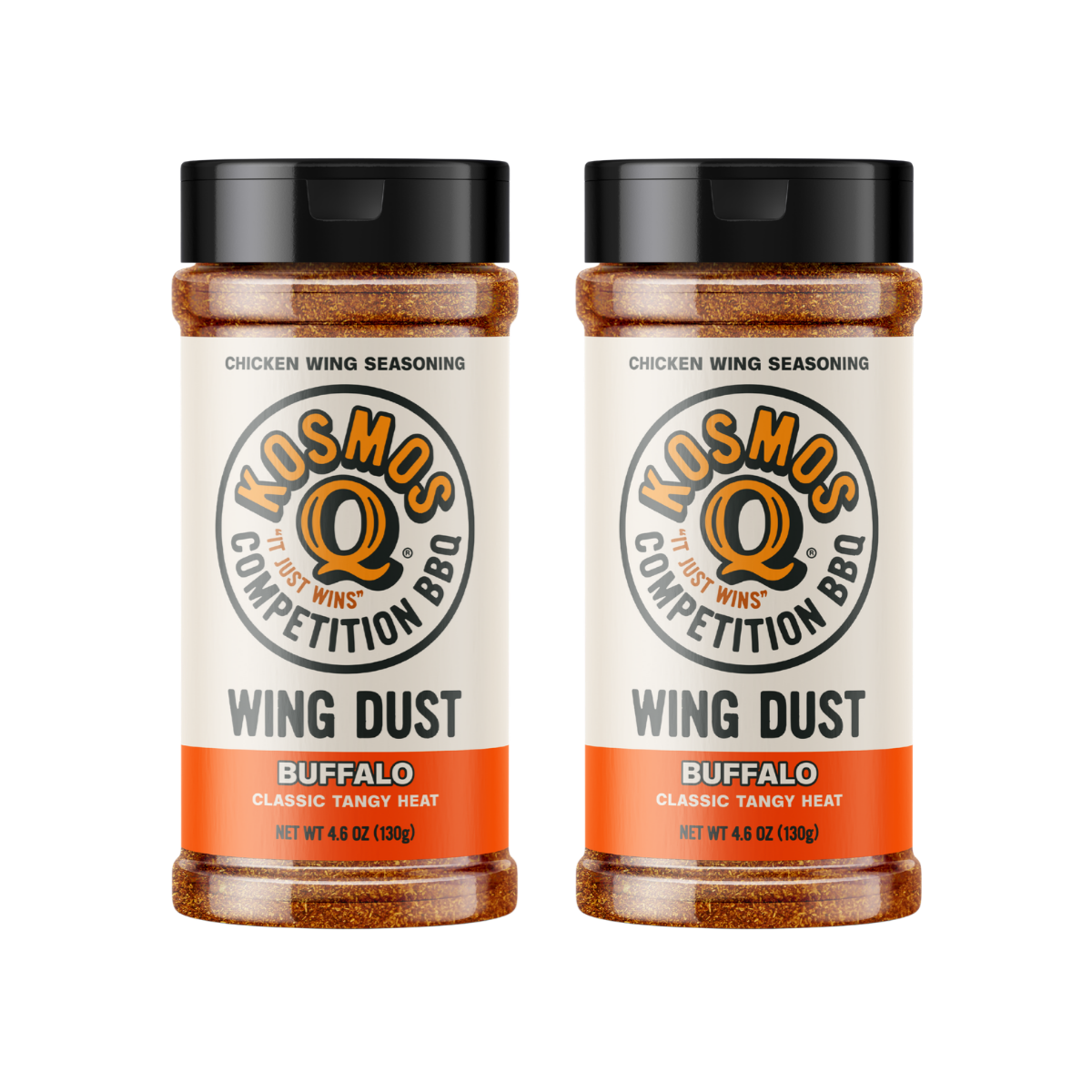 Kosmo's Q Wing Dust® Two Shakers Buffalo Wing Seasoning