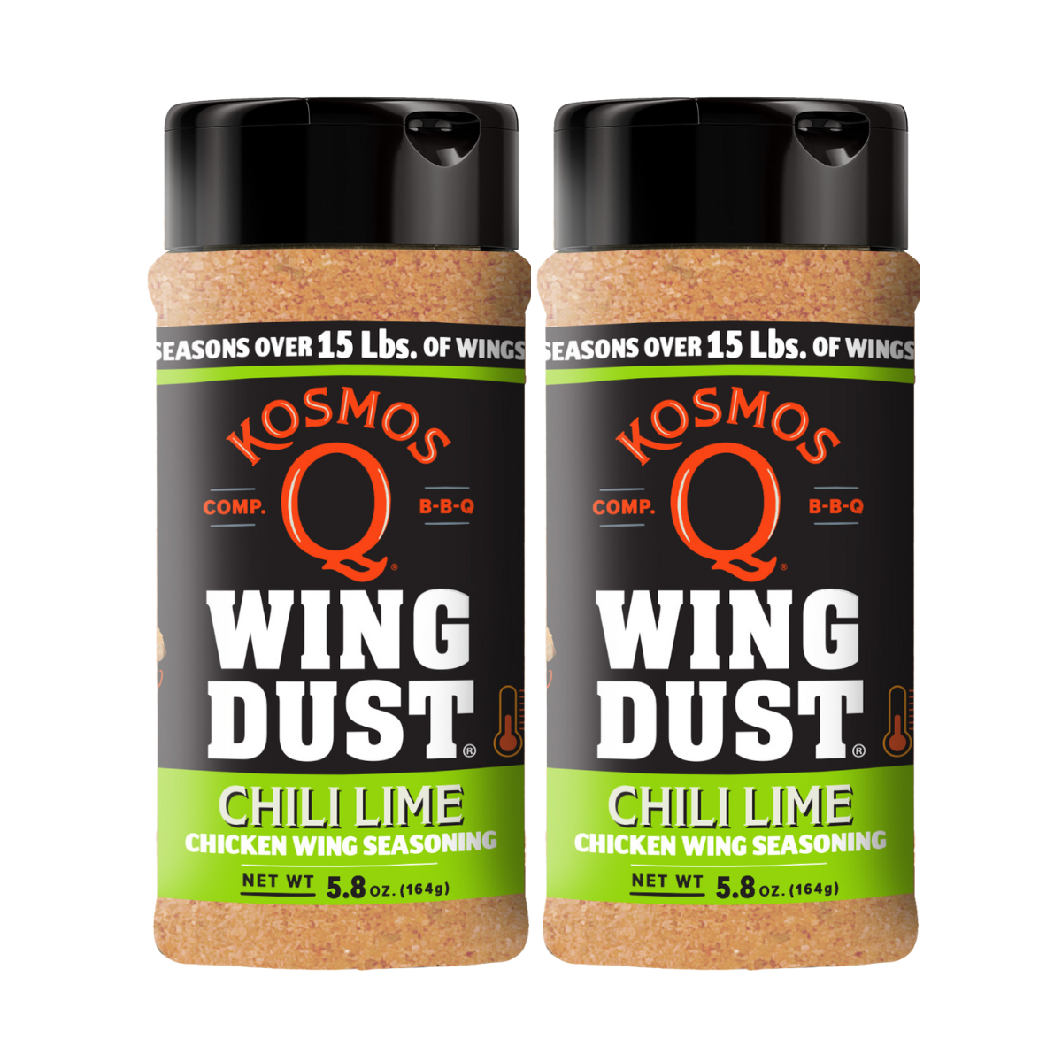 Kosmo's Q Wing Dust® Two Shakers Chili Lime Wing Seasoning
