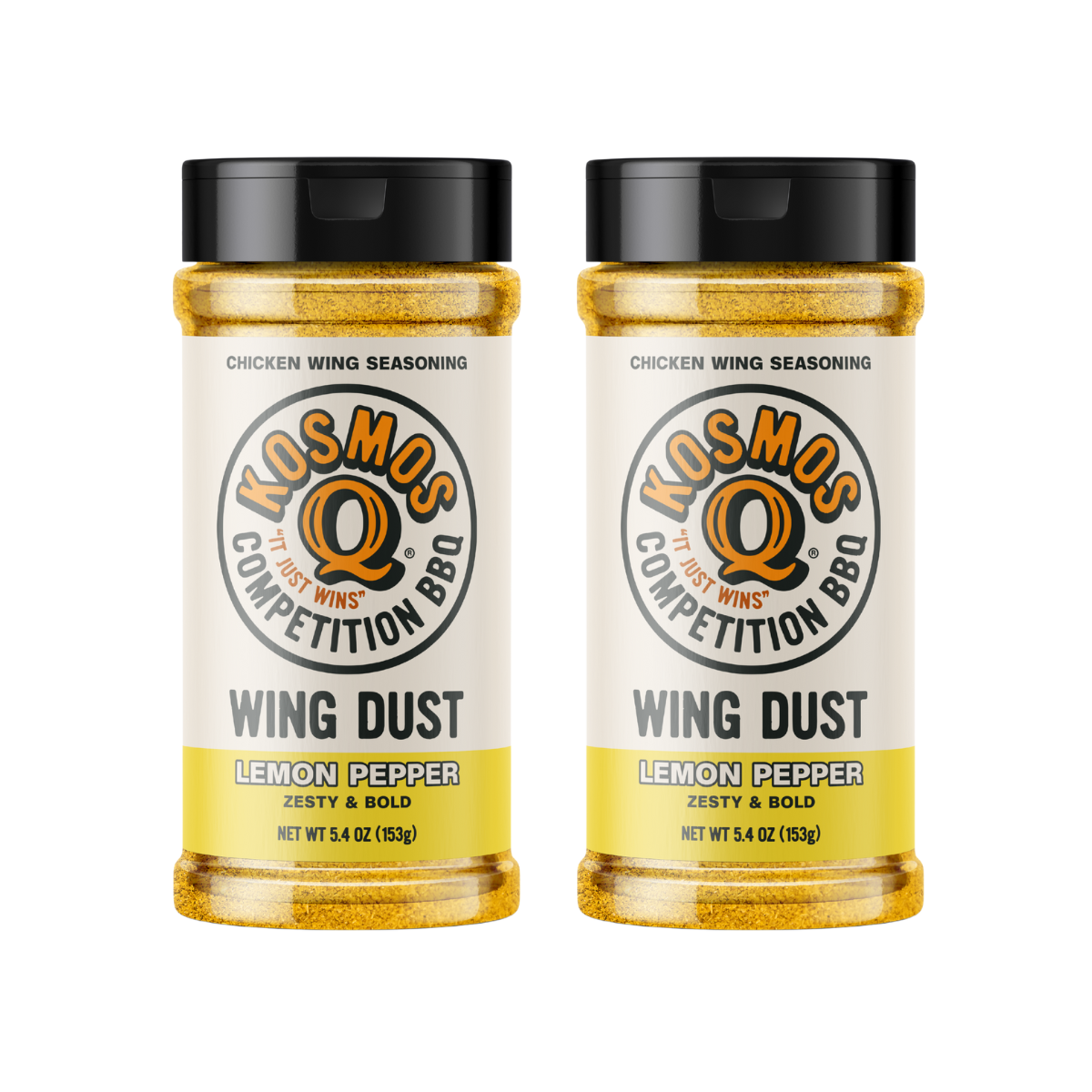 Kosmo's Q Wing Dust® Two Shakers Lemon Pepper Wing Seasoning