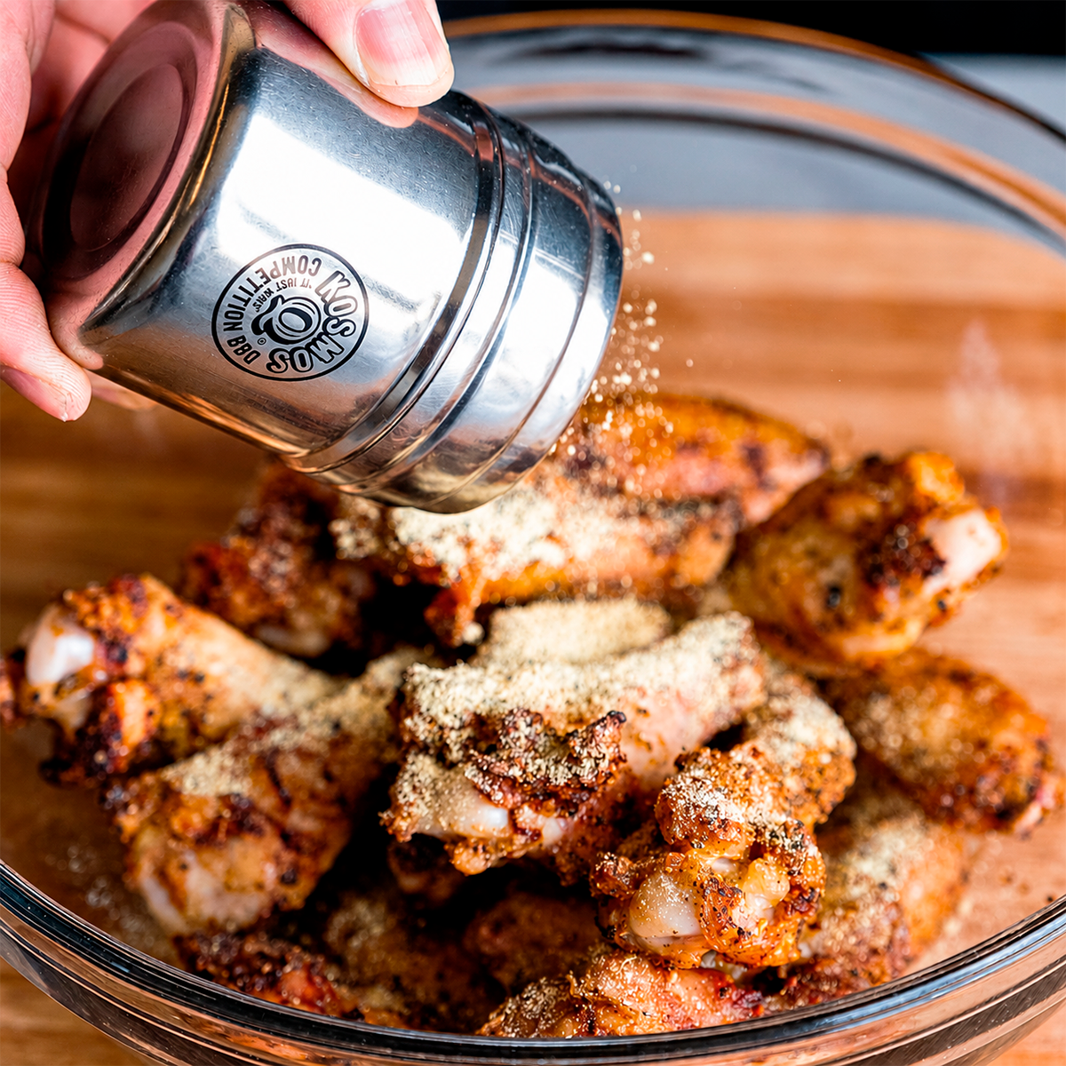 vendor-unknown BBQ Accessories Stainless Steel Wing Dust Shaker