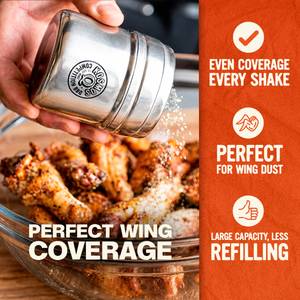 vendor-unknown BBQ Accessories Stainless Steel Wing Dust Shaker
