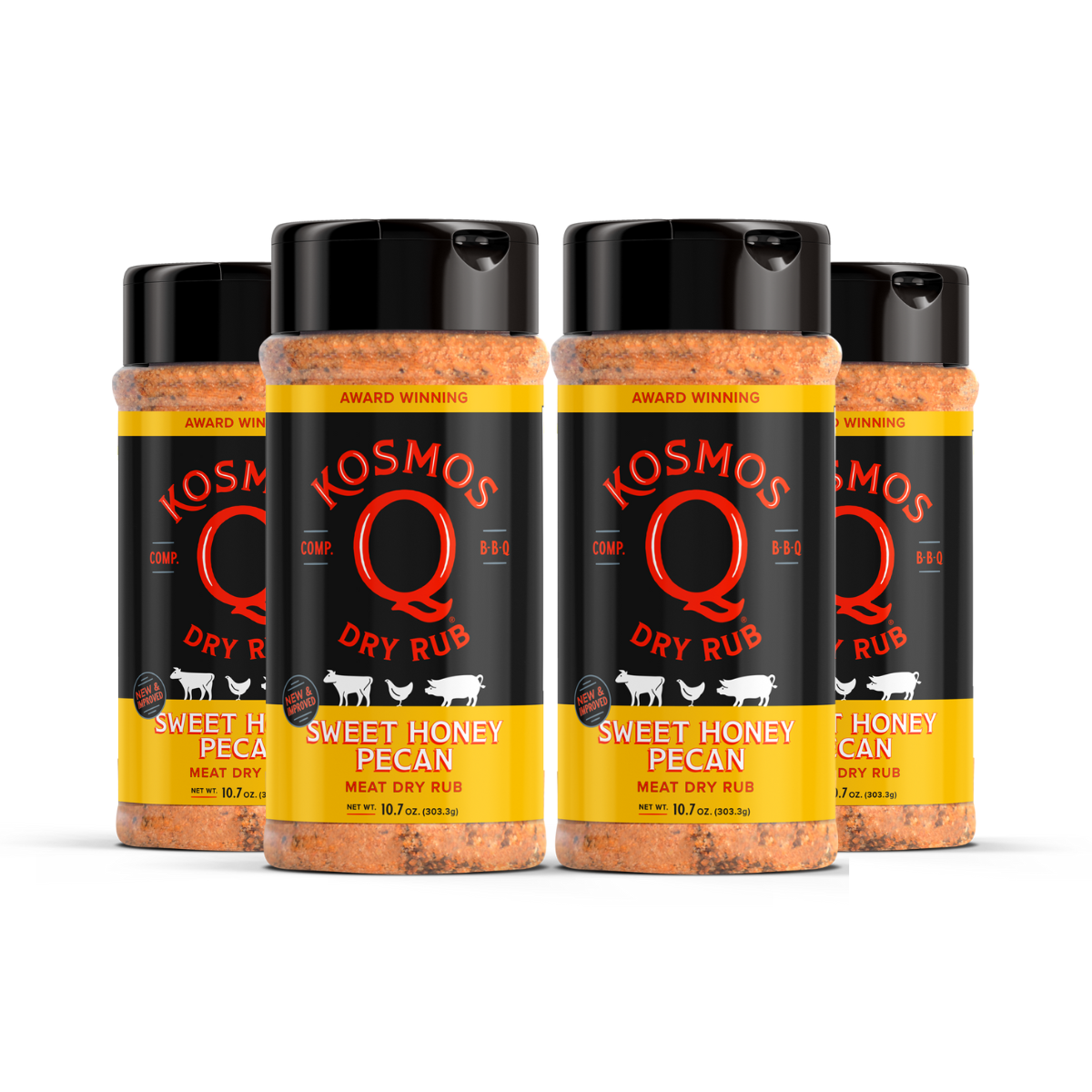 Kosmo's Q Barbecue Rubs 4 Pack Sweet Honey Pecan Rub
