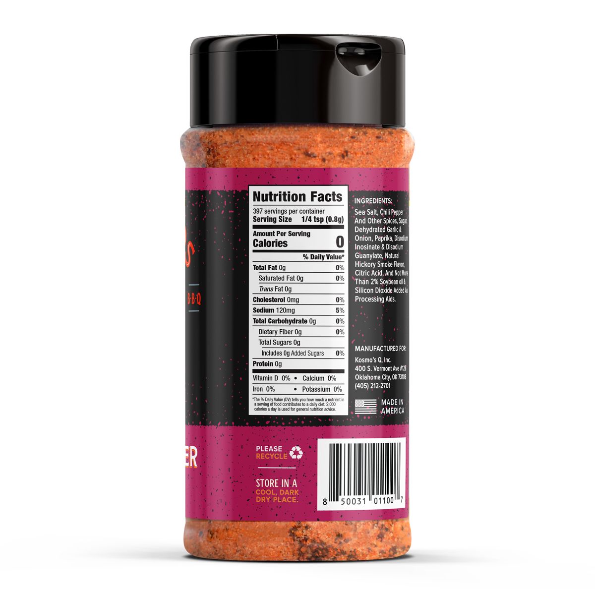 Kosmo's Q Barbecue Rubs Cow Cover COARSE Rub