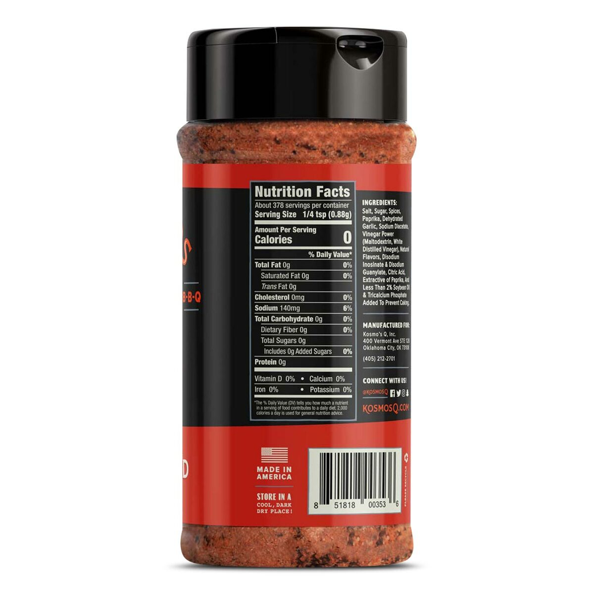 Kosmo's Q Barbecue Rubs Dirty Bird Sriracha Rub