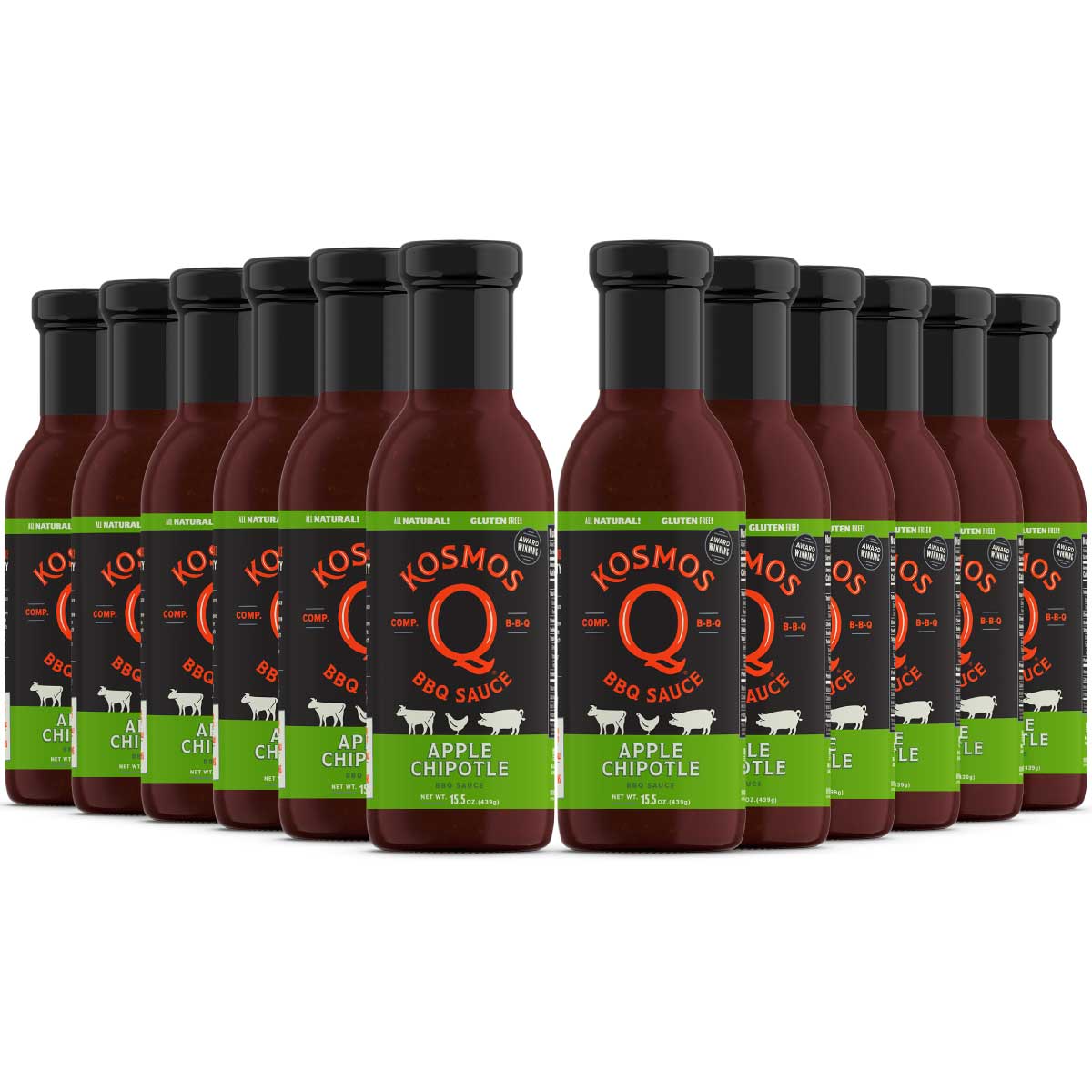 Kosmo's Q BBQ Sauce 12 Pack Sweet Apple Chipotle BBQ Sauce
